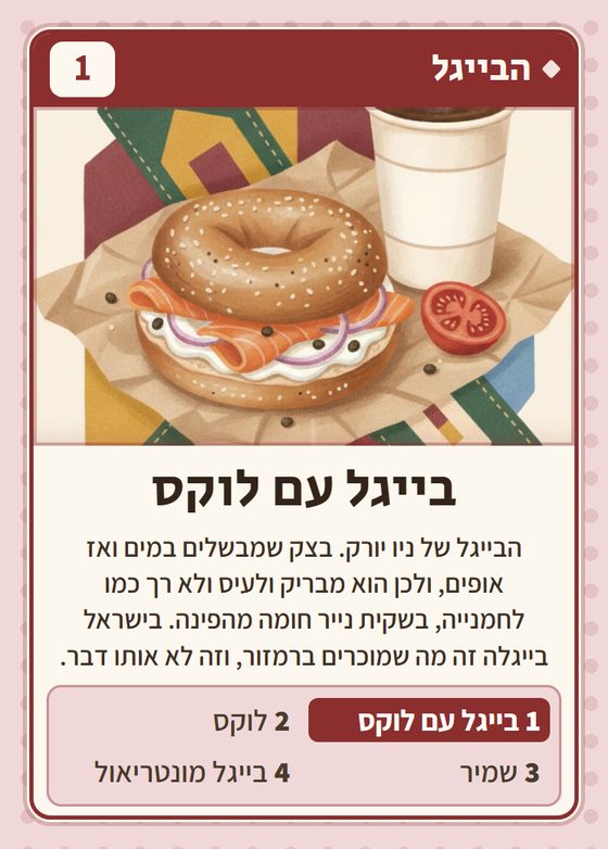 בייגל עם לוקס, מרביעיית הבייגל