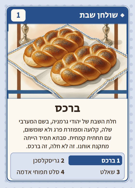 ברכס, מרביעיית שולחן שבת