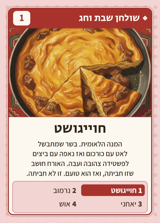 חוייגושט, מרביעיית שולחן שבת וחג