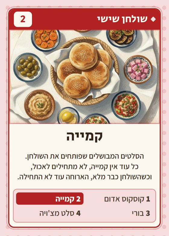 הקלף קמייה מתוך רביעיות תוניסאים