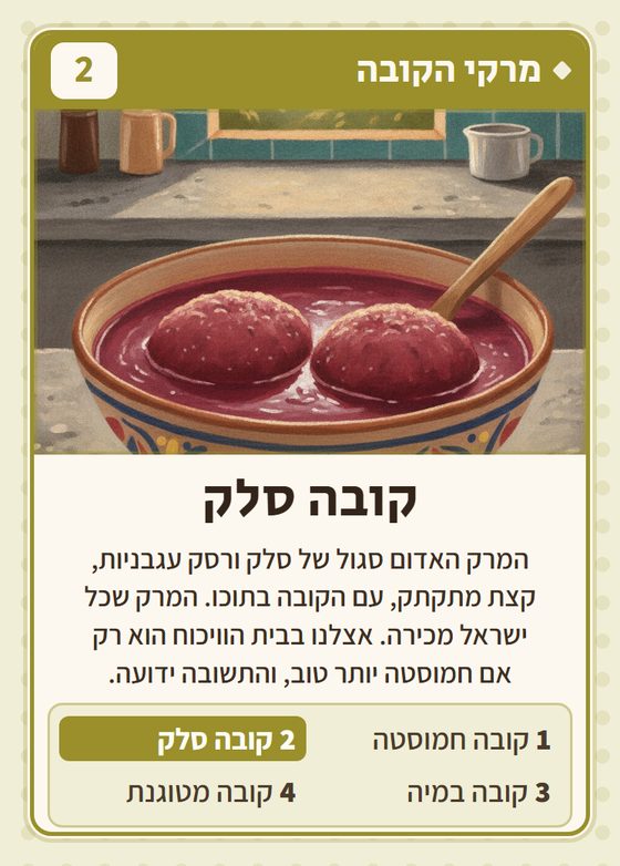 הקלף קובה סלק מתוך רביעיות כורדים