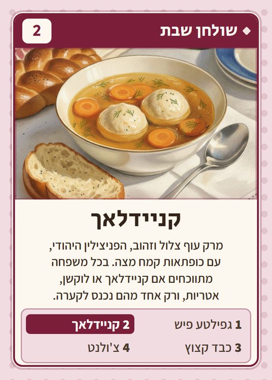 הקלף קניידלאך מתוך רביעיות פולנים