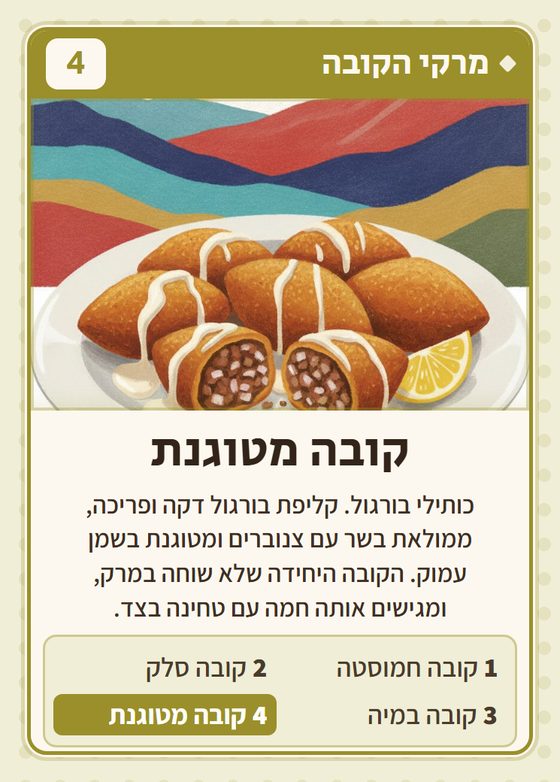 הקלף קובה מטוגנת מתוך רביעיות כורדים