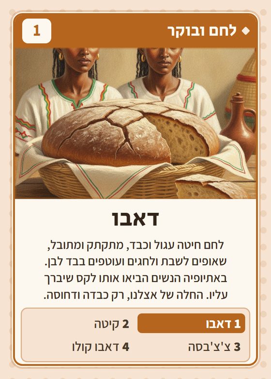 הקלף דאבו מתוך רביעיות אתיופים