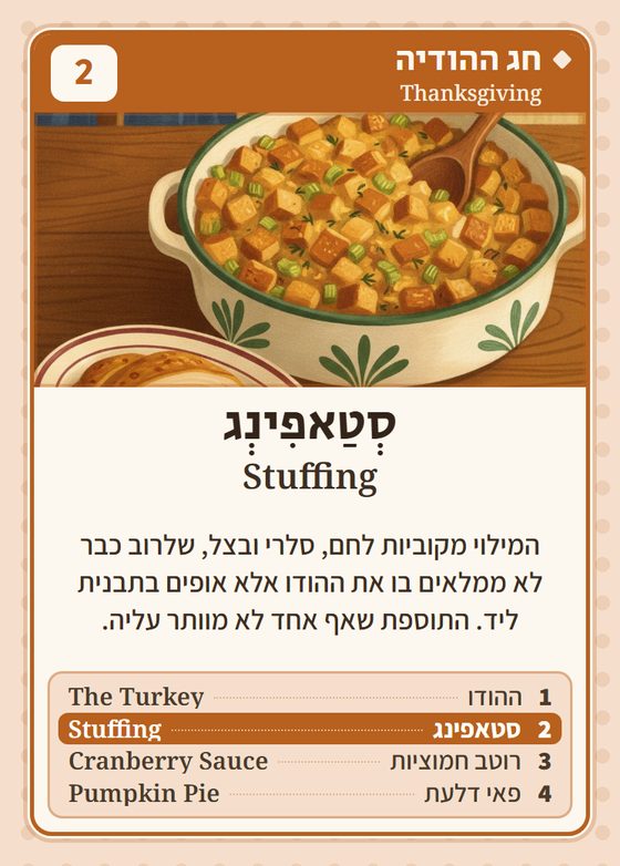 סטאפינג, מרביעיית חג ההודיה
