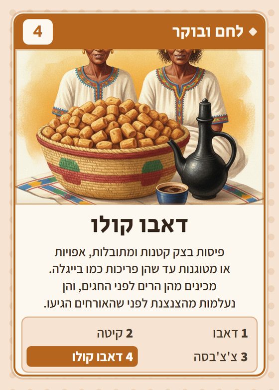 הקלף דאבו קולו מתוך רביעיות אתיופים