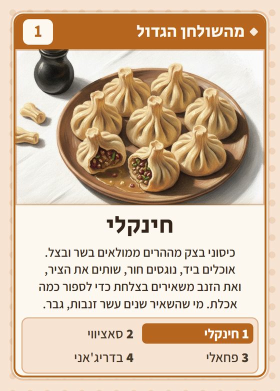 הקלף חינקלי מתוך רביעיות גאורגים
