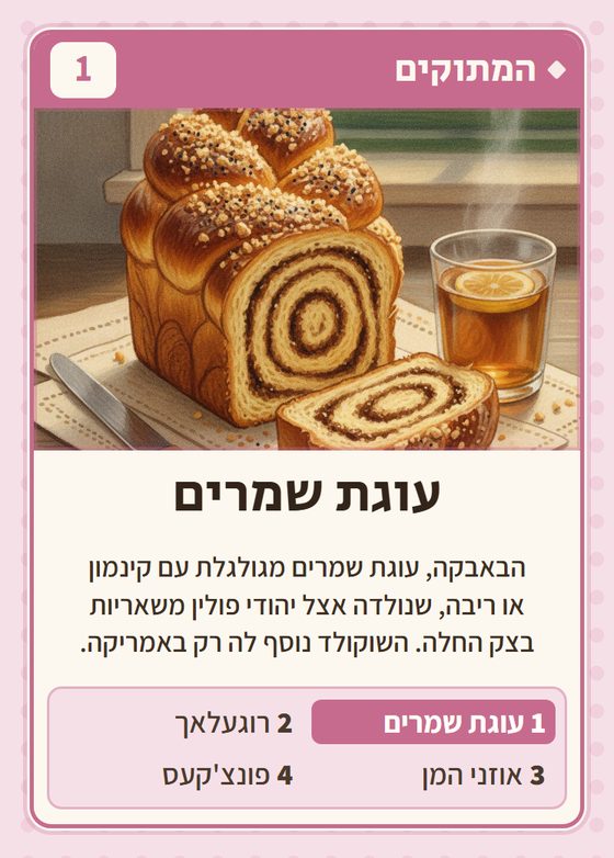 הקלף עוגת שמרים מתוך רביעיות פולנים
