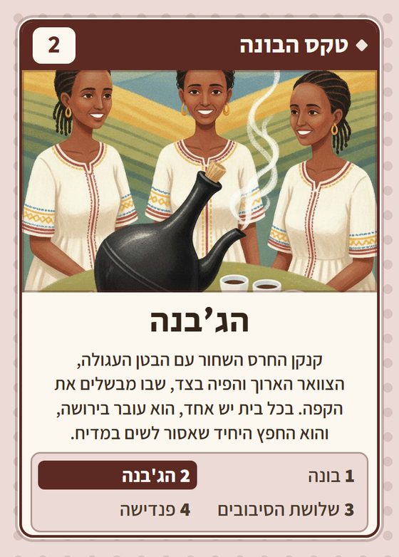 הקלף הג׳בנה מתוך רביעיות אתיופים