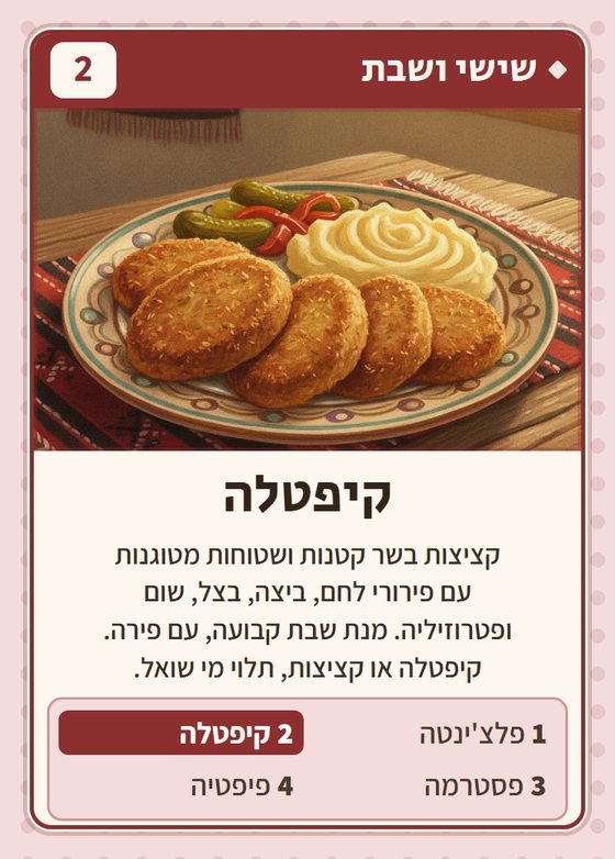 הקלף קיפטלה מתוך רביעיות רומנים