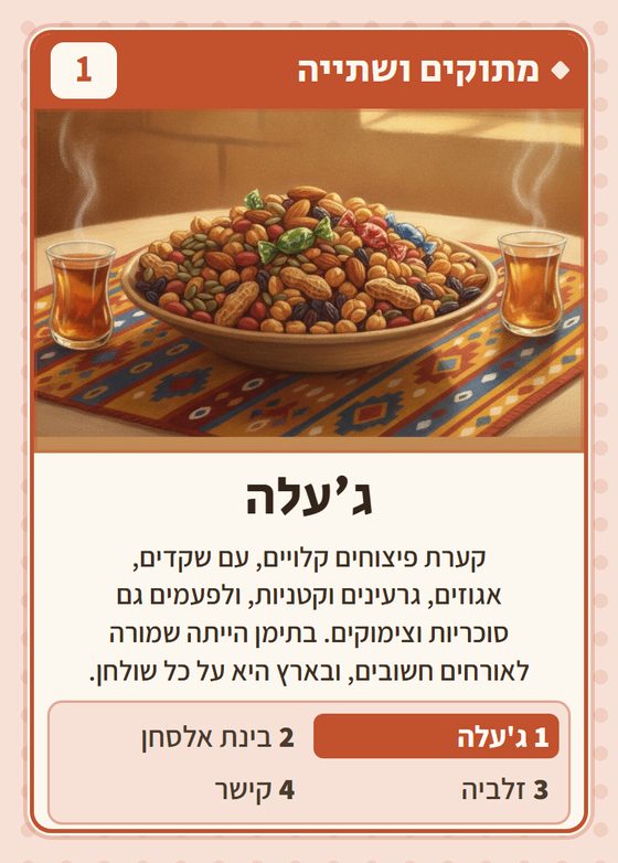 הקלף ג׳עלה מתוך רביעיות תימנים