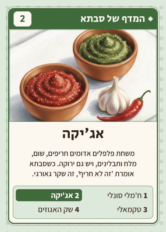 הקלף אג׳יקה מתוך רביעיות גאורגים