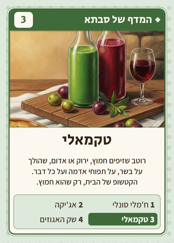 הקלף טקמאלי מתוך רביעיות גאורגים