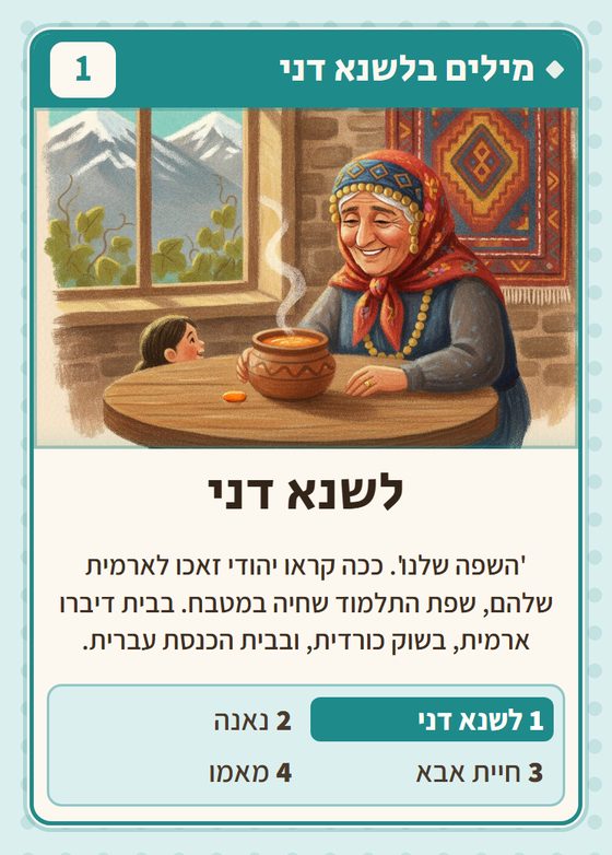 הקלף לשנא דני מתוך רביעיות כורדים