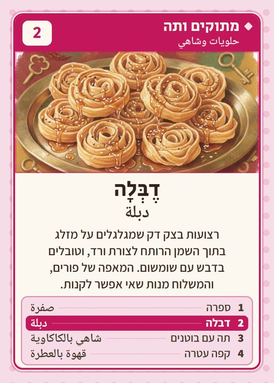 דבלה, מרביעיית מתוקים ותה