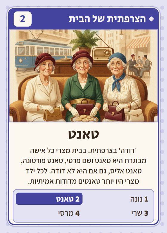 הקלף טאנט מתוך רביעיות מצרים