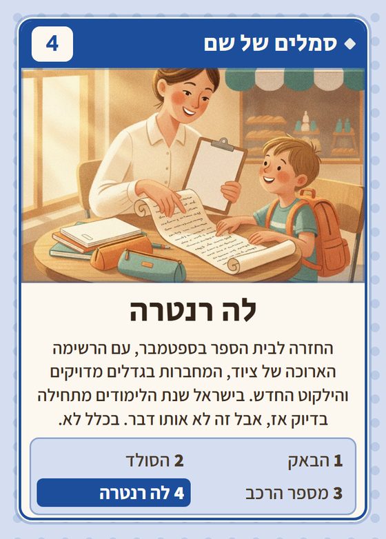 לה רנטרה, מרביעיית סמלים של שם