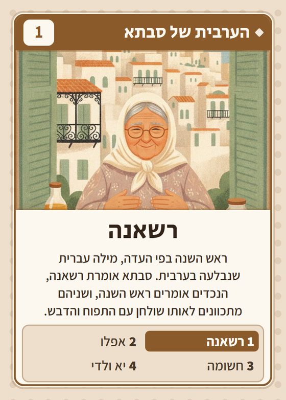 הקלף רשאנה מתוך רביעיות אלג׳יראים