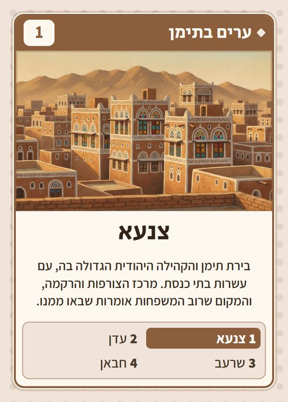 הקלף צנעא מתוך רביעיות תימנים