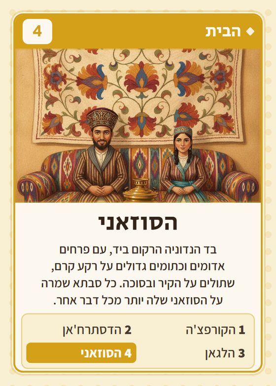 הסוזאני, מרביעיית הבית