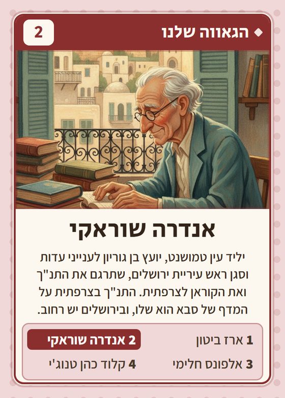 אנדרה שוראקי, מרביעיית הגאווה שלנו