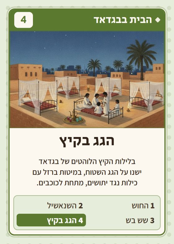 הקלף הגג בקיץ מתוך רביעיות עיראקים