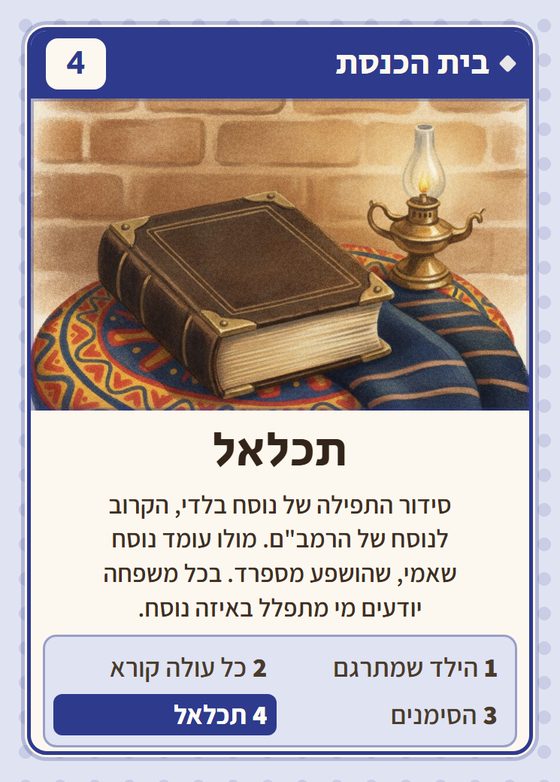 הקלף תכלאל מתוך רביעיות תימנים